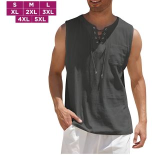 تيشيرت قطن بأربطة أنيقة للرجال