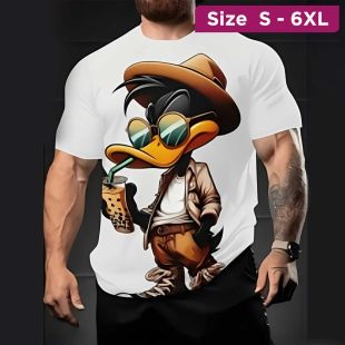 Duck 3D Design Short Sleeve T-Shirt For Men