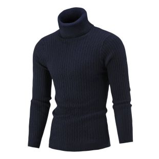 Ribbed High-Neck Sweater for Men