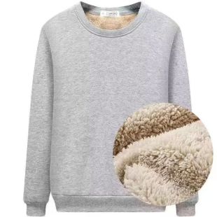 Thick Wool Padded Pullover for Men