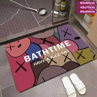 Flexible Bathroom Mat with Bathtime Design