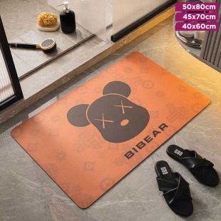 Quick-Absorb Bathroom Mat With BIBEAR design