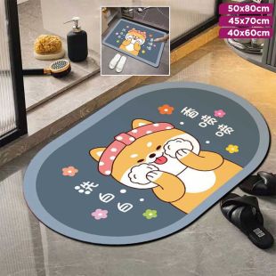 Flexible High-Absorption Bathroom Floor Mat
