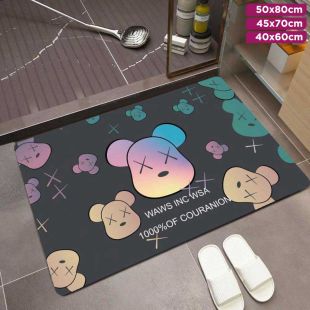 Fast Absorption Bathroom Mat Violent Bear Design