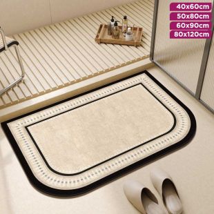 High Absorbency Luxury Design Bathroom Mat