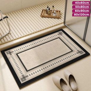 Square Elegant Design Bathroom Mat