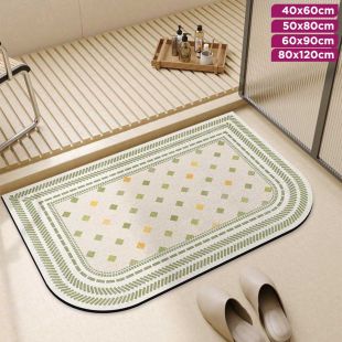 Decorative High Absorbency Bathroom Mat