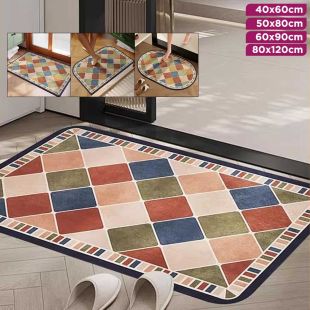 High Absorbency Bathroom Mat with a Colorful Design