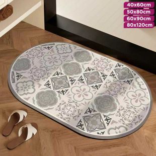 Flexible Artistic Print Bath Mat