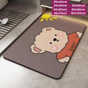 Quick Dry Bathroom Mat Cartoon Design