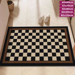 Edge Black Non-Slip Quick-Drying Bathroom Mat