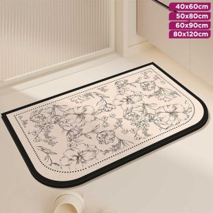 Flower Shadow Arch Non-Slip Quick-Drying Bathroom Mat