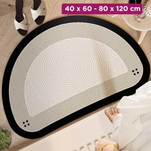 Simple Diatom Mud Quick-Dry Bathroom Floor Mat Mushroom Round - Indifferent Time