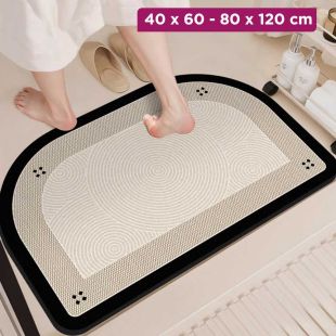 Simple Diatom Mud Quick-Dry Bathroom Floor Mat Big Bound Corner - indifferent time