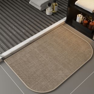 سجادة أرضية حمام منسوجة من الكتان غير قابلة للانزلاق