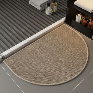 سجادة أرضية حمام منسوجة من الكتان غير قابلة للانزلاق