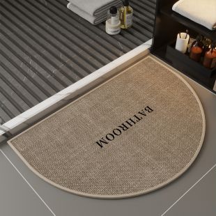 سجادة أرضية حمام منسوجة من الكتان غير قابلة للانزلاق