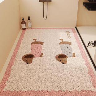 سجادة حمام مضادة للانزلاق بتصميم كلاب كرتونية