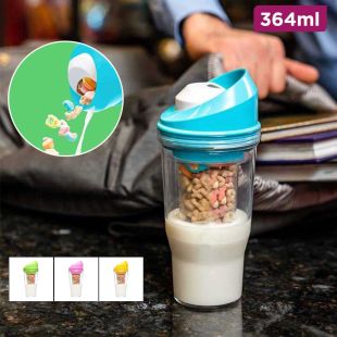 Double Breakfast Cup to Separate Cereal from Milk – 364 ml