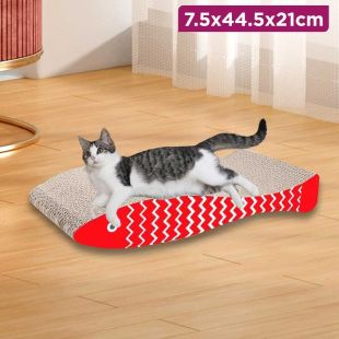 Fish Design Corrugated Paper Scratching Board For Cats 7.5 x 44.5 x 21cm