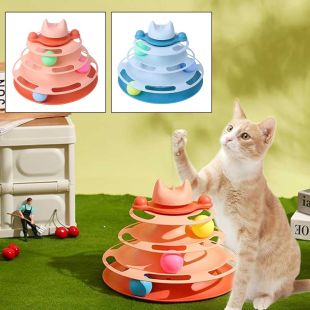4 Layer Cat Turntable Interactive Educational Pet Toy