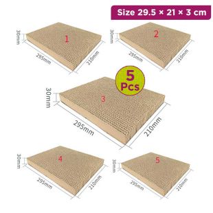 5 Pcs Corrugated Cat Scratching Boards