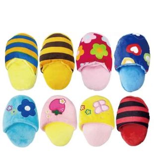 نعال قطيفة للمضغ واللعب الآمن للحيوانات الأليفة 16 سم - 1 حبة بألوان متنوعة