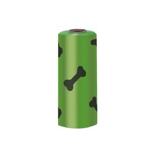 Pet Waste Bags Bone Print Roll 10 Bags - 3 Pcs