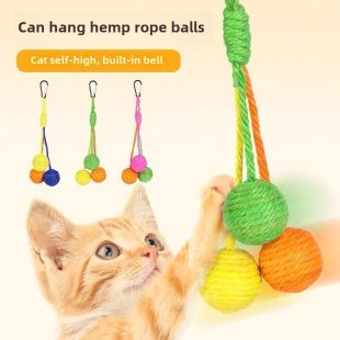Sisal Ball Chew Scratch Set 3 Pcs For Cats