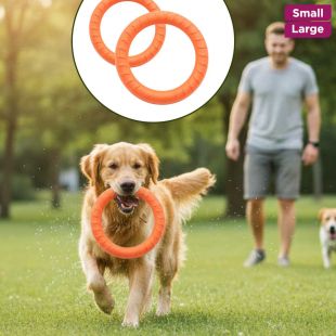 Orange Ring Fun Pet Toy Made Of EVA Material