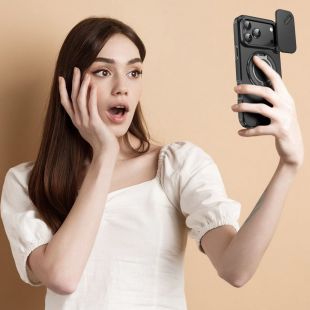 Protection Case with Stand and Magnetic Window for iPhone