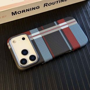 Magnetic Contrast Blue Pattern Protection Case for iPhone