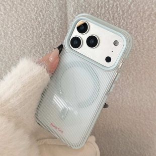 Magnetic Fine Pinstripe Design Protection Case for iPhone