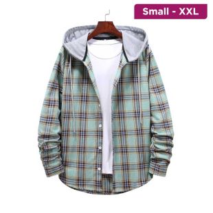 Plus Size Loose Fit Shirt With Hood For Men