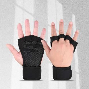 Half-Finger Fitness Gloves with Wrist Support - 1Pair