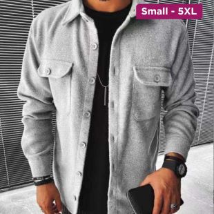 Classic Plaid Shirt With Pocket and Long Sleeves For Men