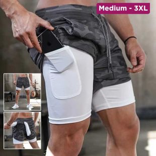 Quick Drying and Breathable Camouflage Athletic Shorts For Men