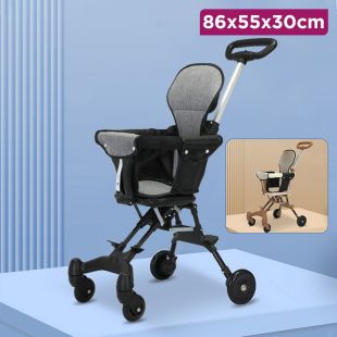 Foldable Baby Stroller with Safety Guard Rail 86 × 55 × 30 cm