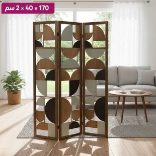 فاصل قابل للطي بتصميم أوراق متداخلة من خشب البولونيا 170 × 40 × 2 سم