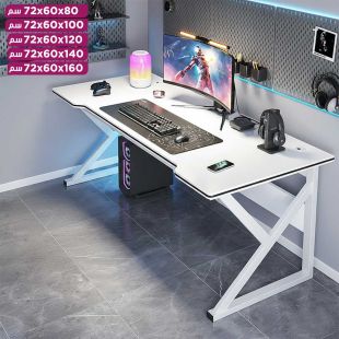 مكتب دراسة من خشب MDF وقاعدة فولاذية