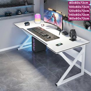 MDF Study Desk with Steel Base