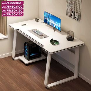 طاولة كمبيوتر من خشب MDF مع هيكل فولاذي