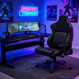 PU Leather Gaming Chair with Metal Base 140 × 70 × 70 cm