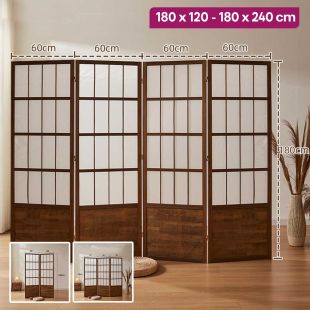 Foldable Balanced Design Pine Wood Room Divider - Without Installation