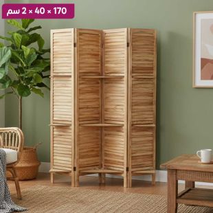 فاصل قابل للطي أربعة ألواح من خشب البولونيا 170 × 40 × 2 سم