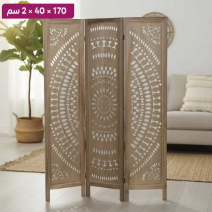 فاصل قابل للطي كلاسيكي منقوش من خشب البولونيا 170 × 40 × 2 سم