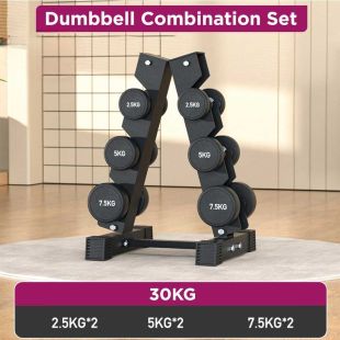 Professional Dumbbell Combination Set 30KG with Rack
