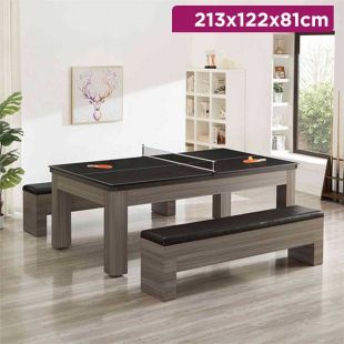 3-in-1 Multi-Functional Table with 2 Benches - 213 × 122 × 81 cm