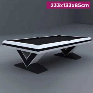 Elegant V-Base Billiard Table - 233 × 133 × 85 cm