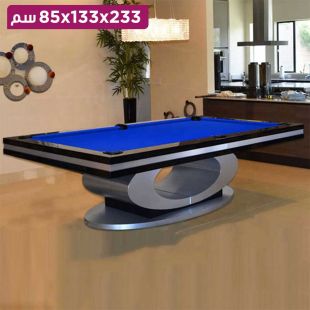 طاولة بلياردو بقاعدة بيضاوية أنيقة - 233 × 133 × 85 سم